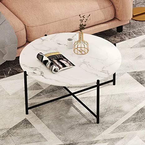 Oval White Coffee Table