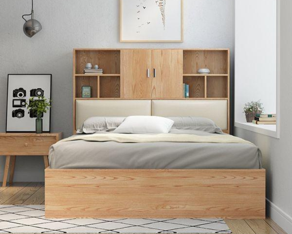 Modern Wooden Sorage Bed