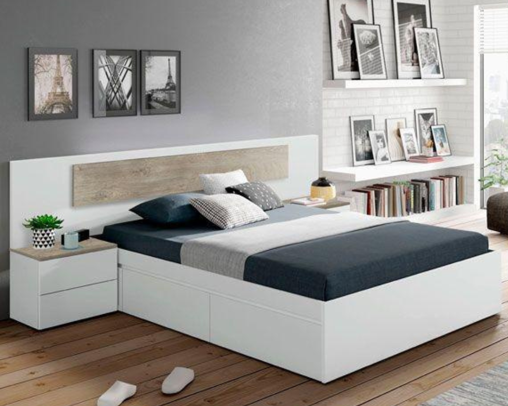 White Modern Designer Plywood Bed